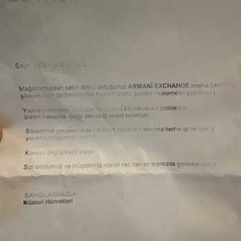 Boyner'Armani Exchange Çanta 6 Ayda Derileri Döküldü