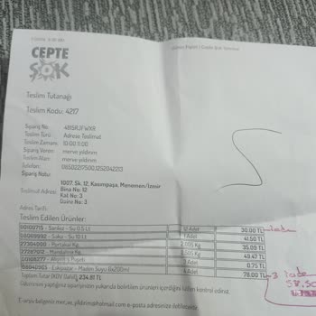 Cepte Şok Eksik Sipariş Ve Para İadesi Yapılmıyor