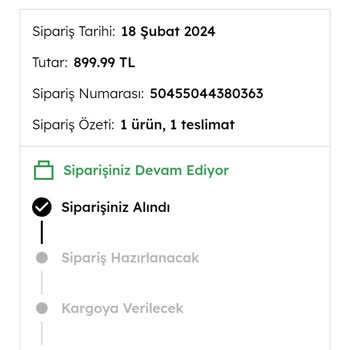 Derimod'un İşlem Sağlanmamış, Yeni Verilen Siparişi İptal Etmemesi