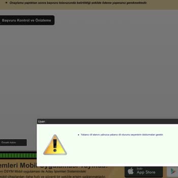 ÖSYM YKS Başvuru Hatası