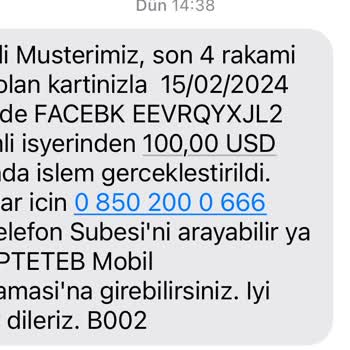 Facebook Adı Altında TEB Banktan Çekilen Para