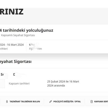 THY Xcover Kapsamlı Seyahat Sigortası İptali Para İadesi Yapmıyor