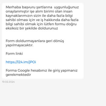 İşin Olsun Form Adı Altında Kimlik Bilgilerimin Paylaşılması Şikayetim