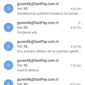 FastPay Hesap Ve SMS Sorunu