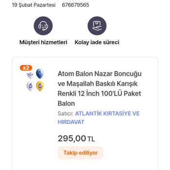 Atlantik Kırtasiye Ve Hırdavat Satıcısından Hepsiburada'dan Sipariş