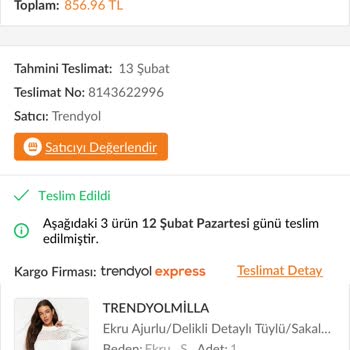 Trendyolmilla Da İade Sorunu