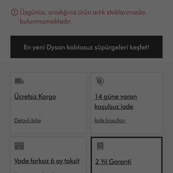 Dyson Mobilya Altı Adaptörü Değiştirmiyor