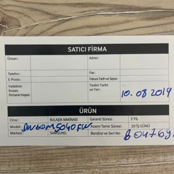 Samsung Bulaşık Makinesi Arıza