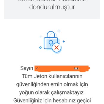 Jeton Hesap Dondurma Ve Parayı Çekememe