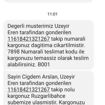Sürat Kargoyu Getirmiyor