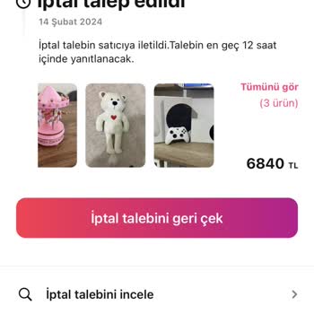 Gardrops Siparişim İptal Edilmiyor Ve Satıcı Da İptal Etmiyor.