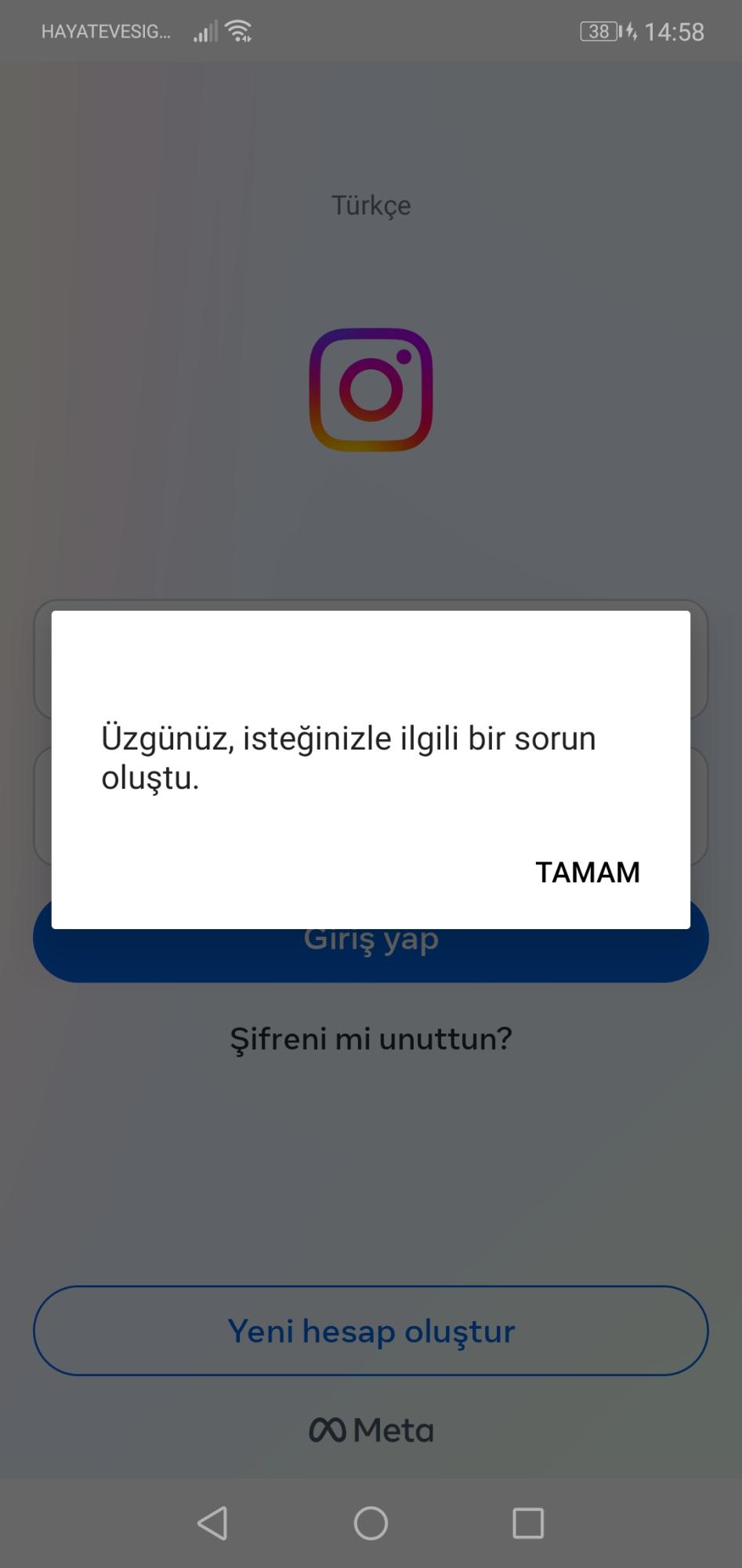 Instagram Giriş Yapamıyorum - Şikayetvar