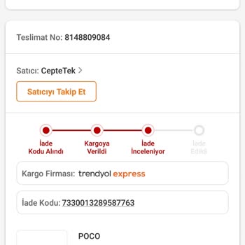 Poco Cep Telefonları Trendyol Sitesi Elekronik Esya Alınmayacağına Dair Müşteri Şikayeti
