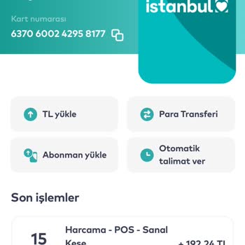 İBB - İstanbul Büyükşehir Belediyesi Kayıp Başvurusu Olan AKBİL'imdeki Bakiyeyi Şoför Sanal Keseye Aktarmış