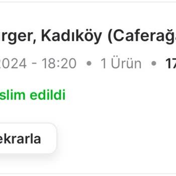 Migros Yemek - Co. Burger - 1 Aydır Gönderilmeyen Sipariş
