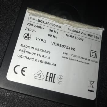 Bosch Elektrikli El Aletleri Bosch Süpürgem Ve Değişmeyen Kömür Parçası