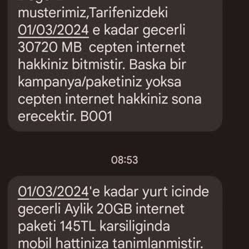 Türk Telekom İnternet Paketim Yüklenmedi