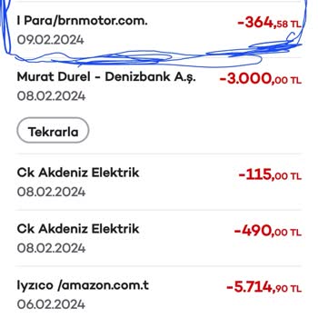 BRN Motor Paramın İadesini Yapmıyor