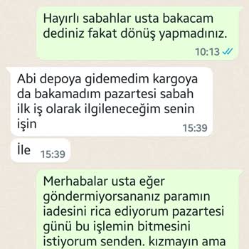 BRN Motor Paramın İadesini Yapmıyor