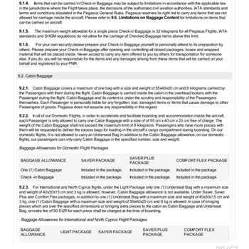 Pegasus Bilet İçeriğini Ve Bagaj Hakkını Uçuş Günü Değiştirdi