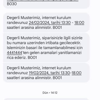 Türk Telekom İnternet Bağlamaya Gelememe