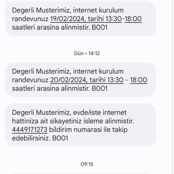 Türk Telekom İnternet Bağlamaya Gelememe