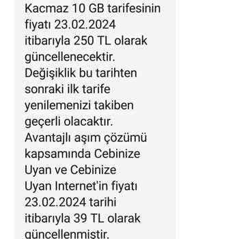 Vodafone Tarife Değişikliği Sorunu