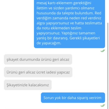 ÇiçekSepeti Satıcının Konuşma Tarzı
