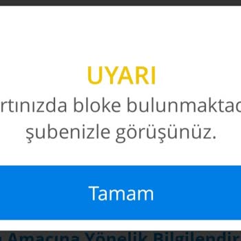 Üretici Kart Denizbank Bloke Kaldırılması Talebi