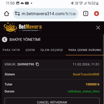 Betmavera Yüksek Miktar Çekim Sonrası Hesap Kilitlendi