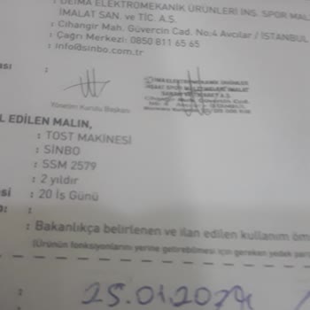 Şok Market -Sinbo Tost Makinesi Memnuniyetsizliği