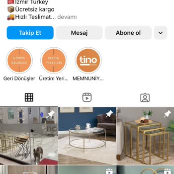 Tinofurniture (Instagram) Yanıltıcı Bir Firma