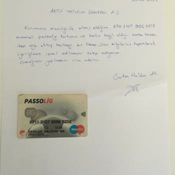 Passolig Ve Banka Hesap İptali Hk.