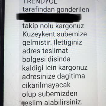 Sürat Kargo İlçelere Teslimat Yapmıyor