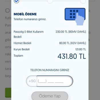 Passolig Hizmet Bedeli Kurye Bedeli