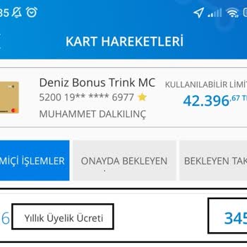 Denizbank Üyelik Ücreti Adında Yıllık Kart Ücreti Çekiyor