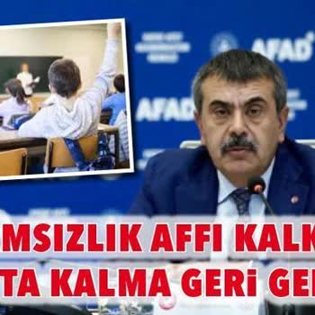 Milli Eğitim Bakanlığı (MEB) Devamsızlık Affının Geri Gelmesi Hakkında