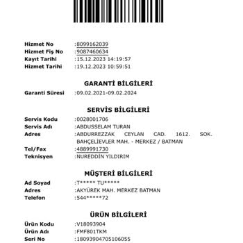 Vestel Ürünün Yapılamaması Değişim Talebi