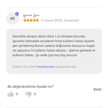 Hepsiburada Xiaomi Marka Süpürge İlk Günden Sorunluydu