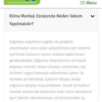 Sigma Klima Sigma Comfort Klima Vakumsuz Montaj