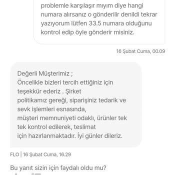 FLO Ayakkabı FLO Yanlış Ürün Müşteri Memnuniyeti