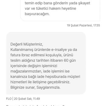 FLO Ayakkabı FLO Yanlış Ürün Müşteri Memnuniyeti