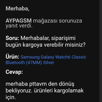 PttAVM Aypagsm Nedensiz Sipariş İptali