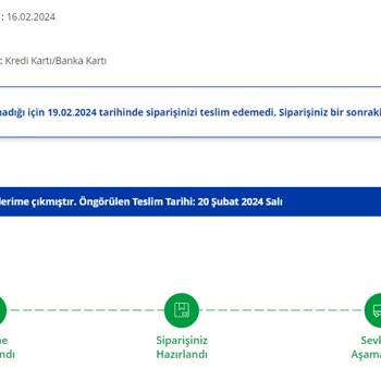 Avansas Sevkiyat Aşamasında Görünen Siparişimin Durumunu Öğrenemiyorum.