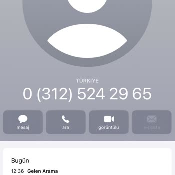 0312 524 29 65 Ankara Hattından Arandım