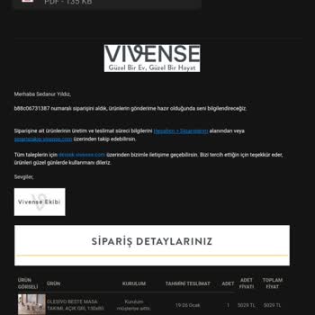 Vivense Sipariş İptali Ve Ücret İadesi