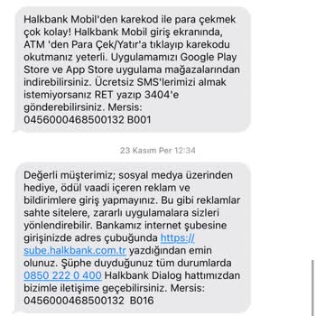 Halkbank Borç Olmadığı Halde SMS
