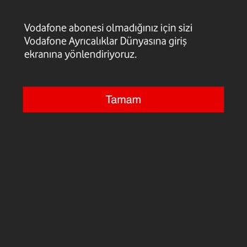 Vodafone Yanımda Uygulamasına Giremiyorum