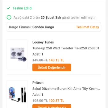 Trendyol Ve Sendeo Kargo Eksik Ürün