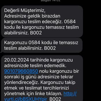 Yurtiçi Kargo Kargo Tesliminde Yaşanan Sorun